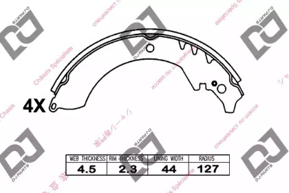 Комлект тормозных накладок DJ PARTS BS1073